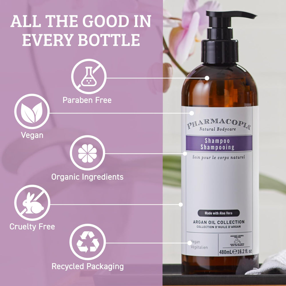 Pharmacopia shampoo gel texture close-up showing smooth consistency
