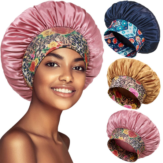 PHILIGHTS front view of three satin bonnets showing colors and packaging benefit protection