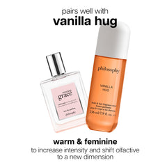 philosophy bottle on vanity styled with minimal decor for everyday luxury