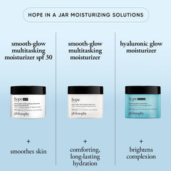 philosophy hope in a jar applied on cheek during morning routine demonstrating fast absorption and glow