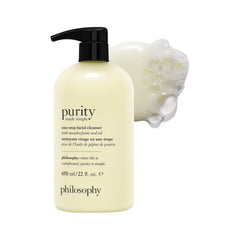 philosophy purity front bottle showing clean design and easy dispensing benefit