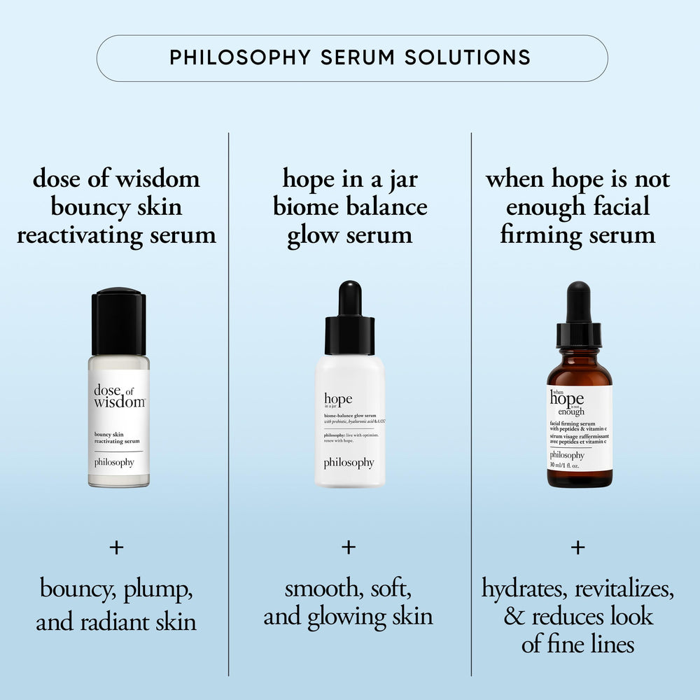 philosophy applying serum to neck and face, promotes overnight firming routine