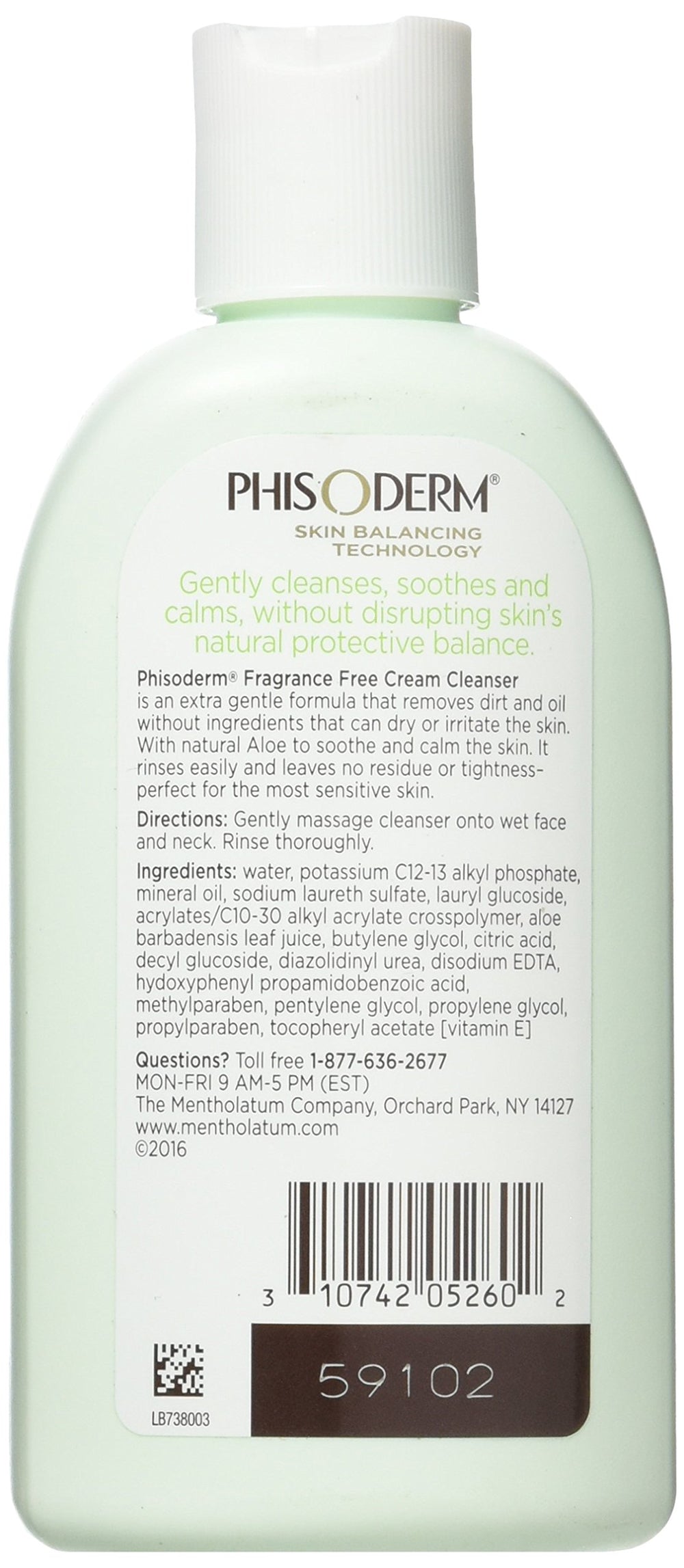 Phisoderm cream texture close-up demonstrating soothing, non-drying formula