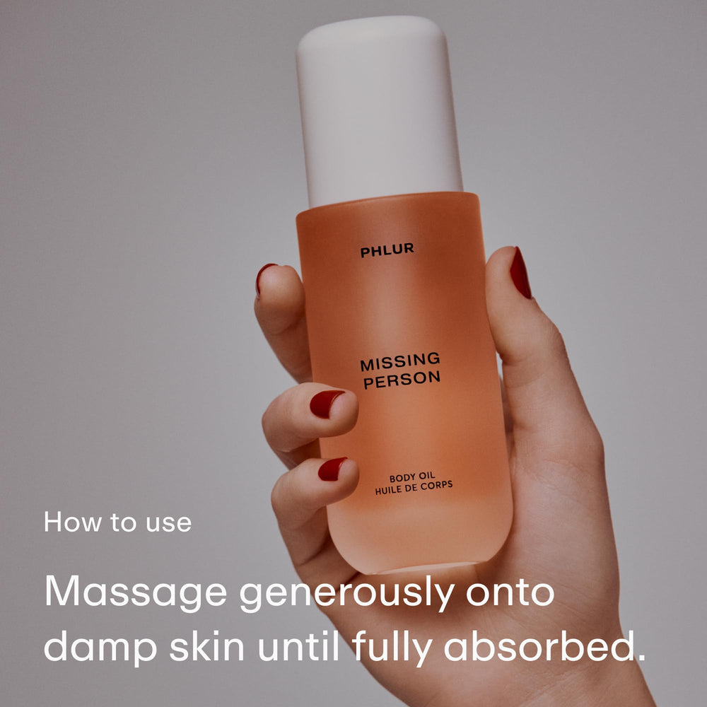PHLUR ingredient oils arranged to highlight ceramide-rich floral oils benefit