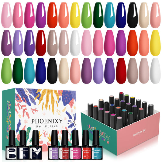 phoenixy front packaging showing full purple gel kit and easy gifting