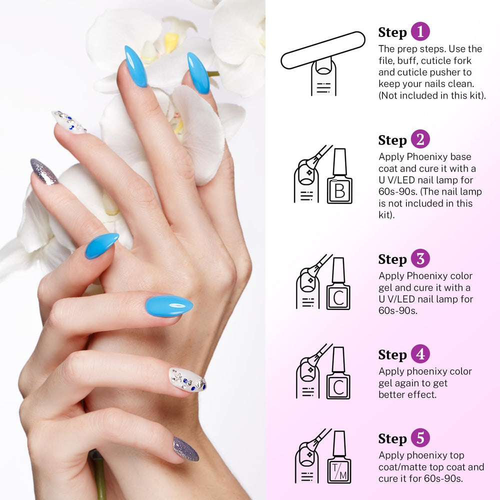phoenixy model hands with finished manicure showing salon-style results