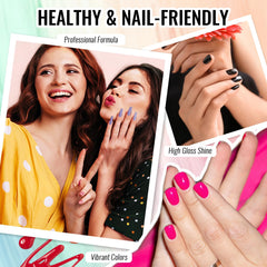 phoenixy matte topcoat demo on nails, displays satin finish for modern style