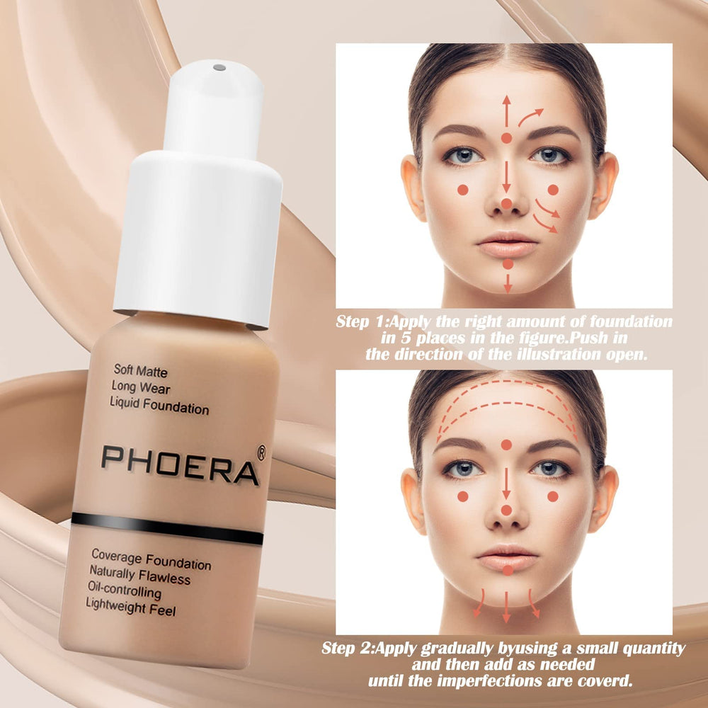 PHOERA close-up of blended edge showing natural finish on skin