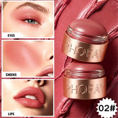 PHOFAY texture close-up of mousse stroke demonstrating smooth blendability