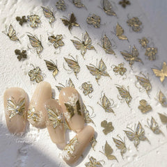 Phuryllic packaging showing gold butterfly stickers and charms, convenient kit