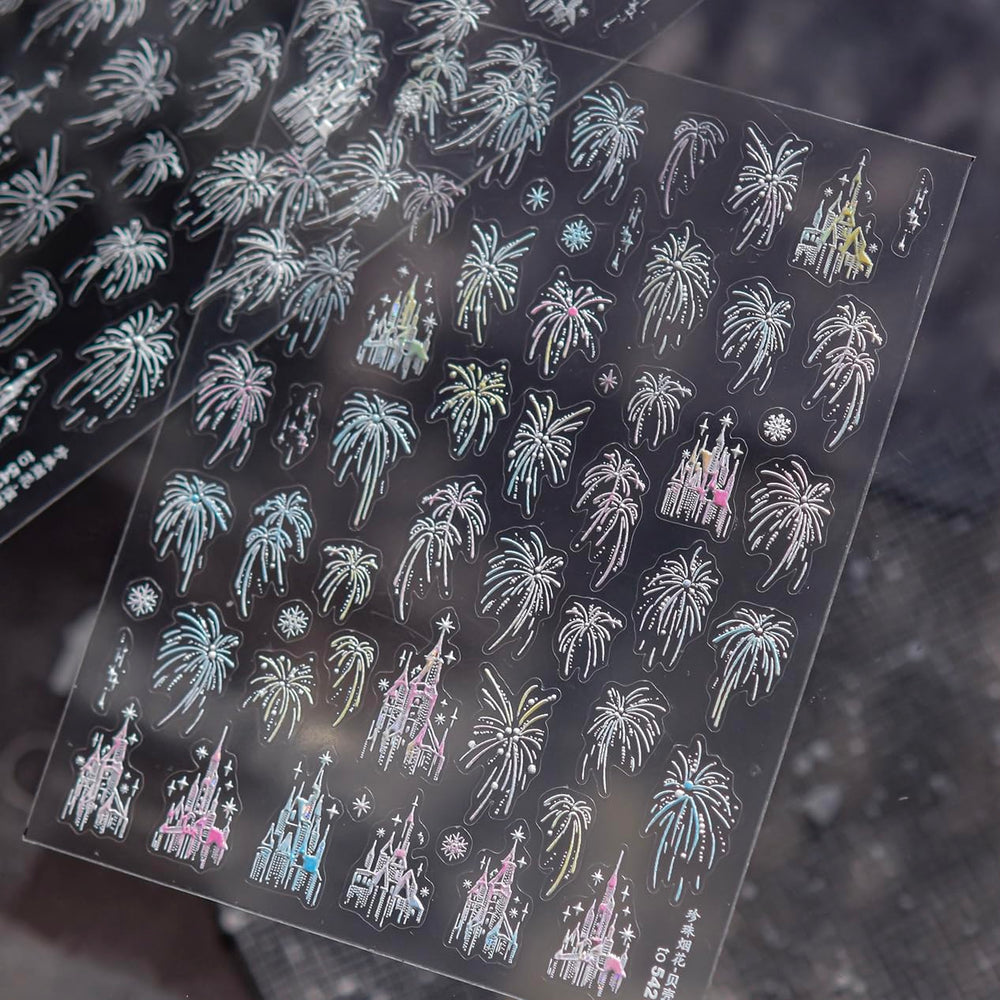 Phuryllic stickers applied on natural nails demonstrating quick at-home finish
