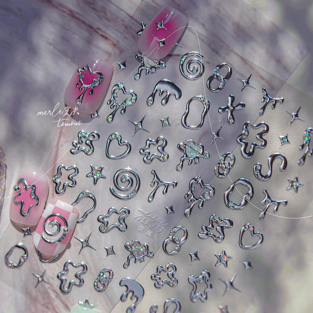 Phuryllic stickers beside a coin showing scale for precise sizing