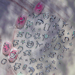Phuryllic stickers beside a coin showing scale for precise sizing
