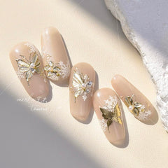 Phuryllic butterfly sticker with gem cluster, creates eye-catching party look
