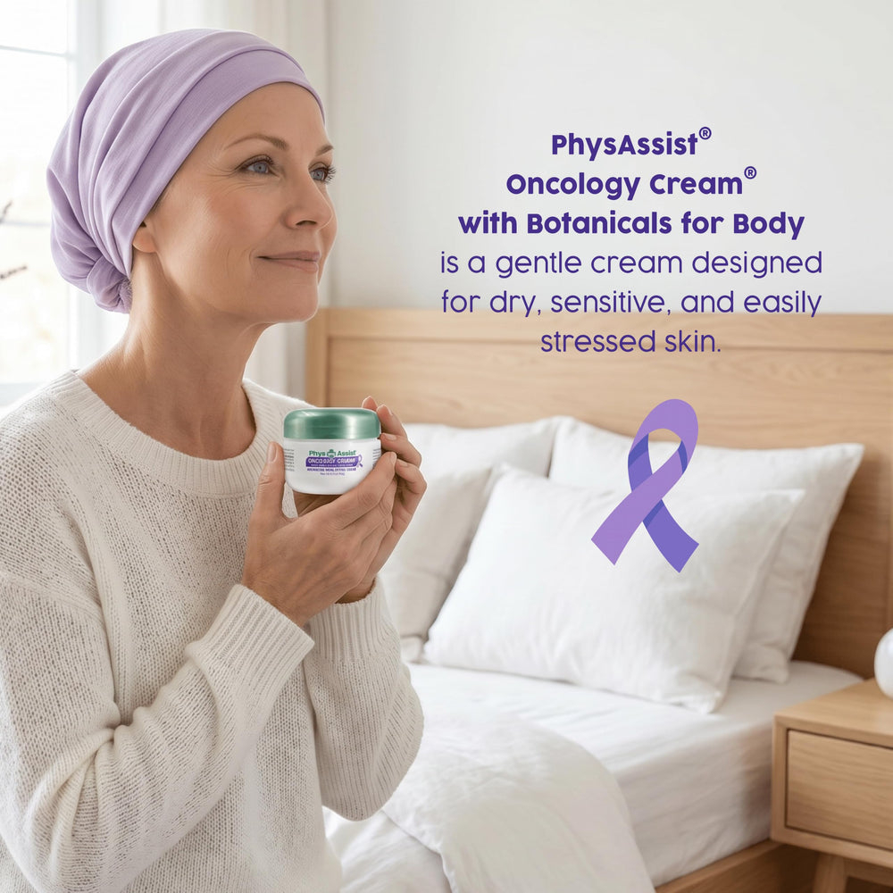 PhysAssist cream being applied to hand for quick hydration and comfort
