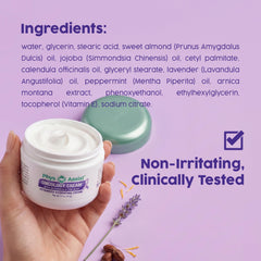 PhysAssist cream texture close-up revealing lightweight, absorbent finish