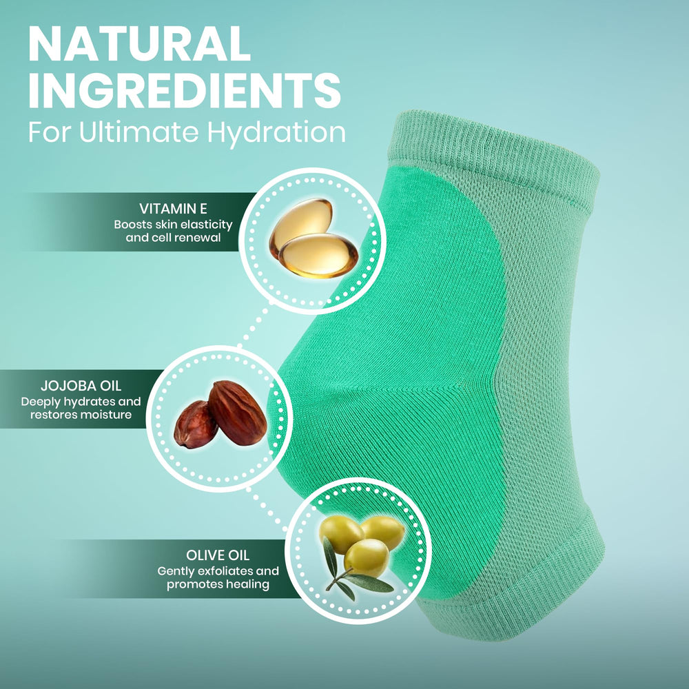 PhysFlex socks worn overnight showing sealed hydration benefit