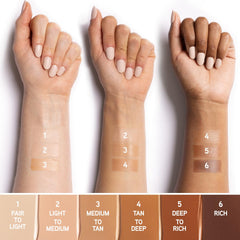 Physicians Formula application comparison before and after blurring pores