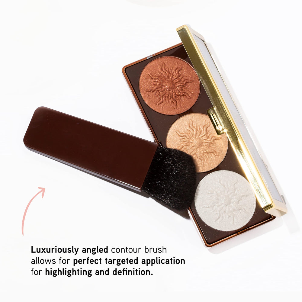 Physicians Formula palette in hand to show size and travel-friendly portability benefit