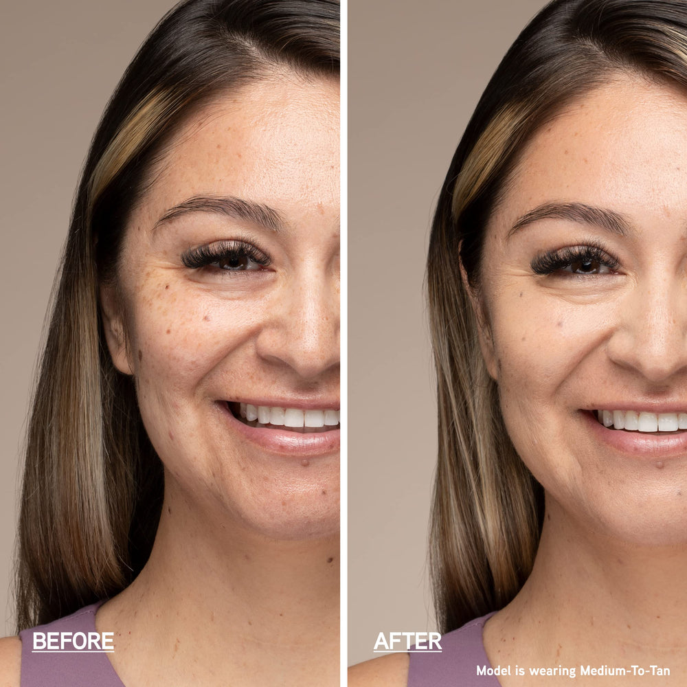 Physicians Formula concealer creamy texture swatch showing radiant finish