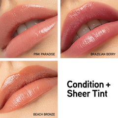Physicians Formula texture swatch of Brazilian Berry showing creamy shine and color
