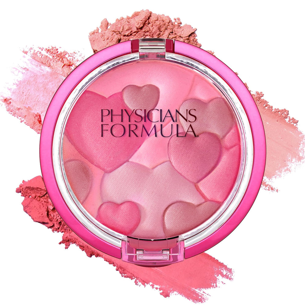 Physicians Formula compact front showcasing rose shade and sleek packaging benefit radiance