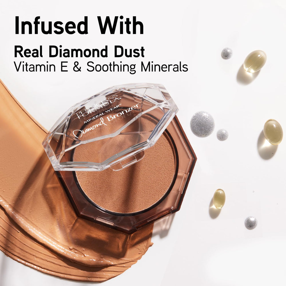 Physicians Formula brush applying bronzer demonstrating easy buildable application