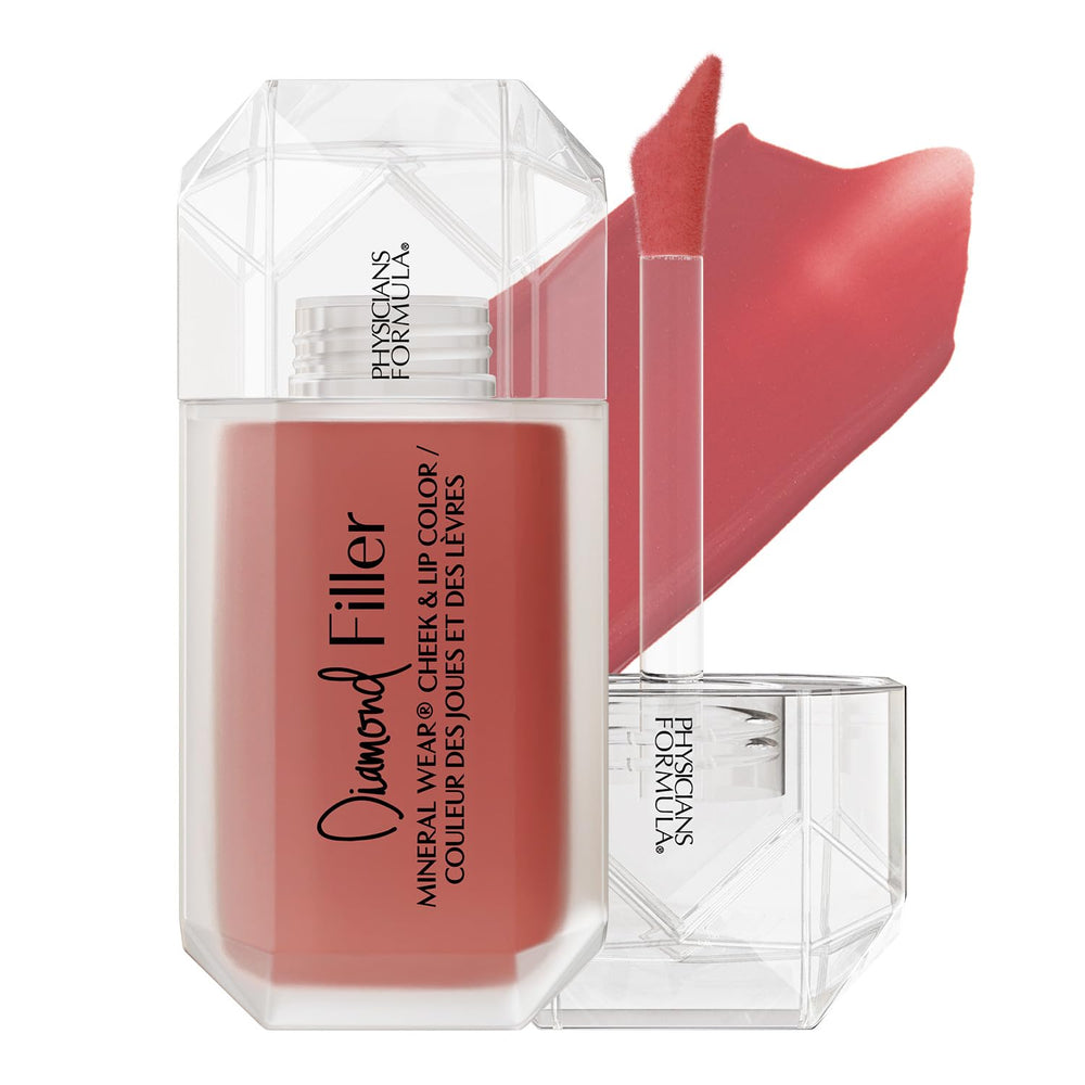 Physicians Formula front packaging showing radiant pink shade and compact bottle benefit luminous color