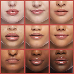 Physicians Formula gloss worn on lips in lifestyle setting highlighting plumping effect