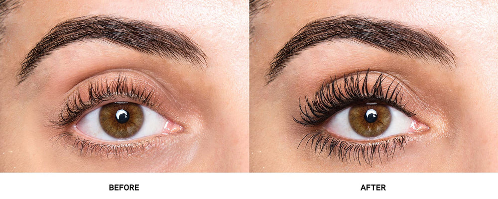 Physicians Formula model wearing mascara in lifestyle setting for natural dramatic effect