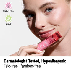 Physicians Formula on-model lips in use showing comfortable long-wear look