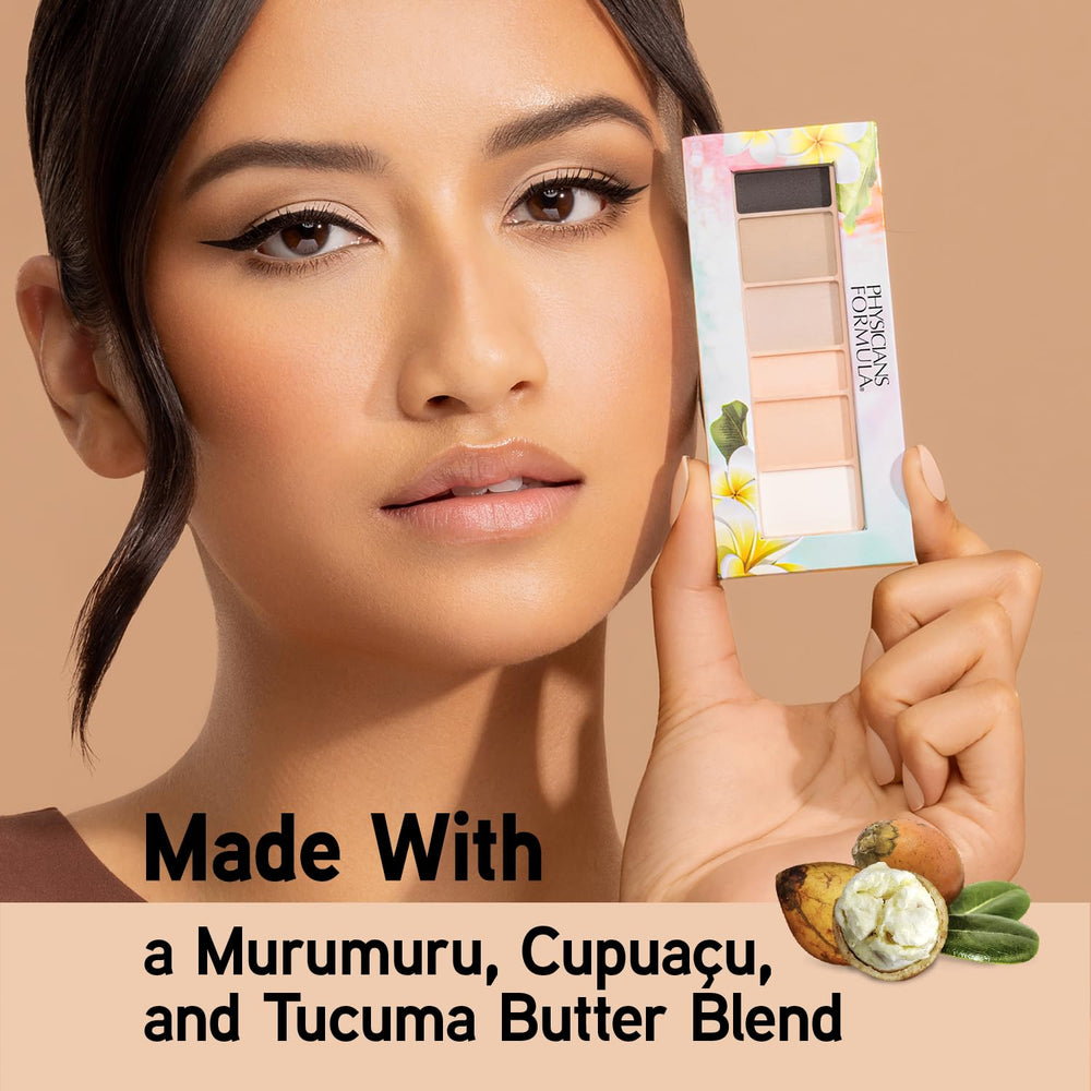Physicians Formula brush applying shade on lid demonstrating blendability and easy layering benefit