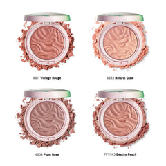 Physicians Formula applying blush with fingers for seamless finish and skin-warming blending benefit