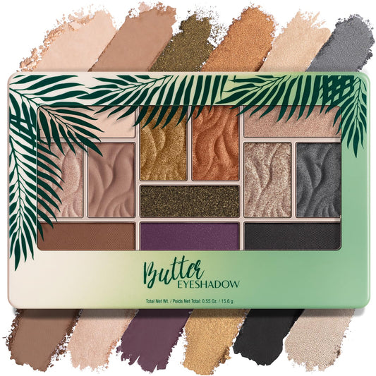 Physicians Formula palette front open showing all 12 shades and versatile color range