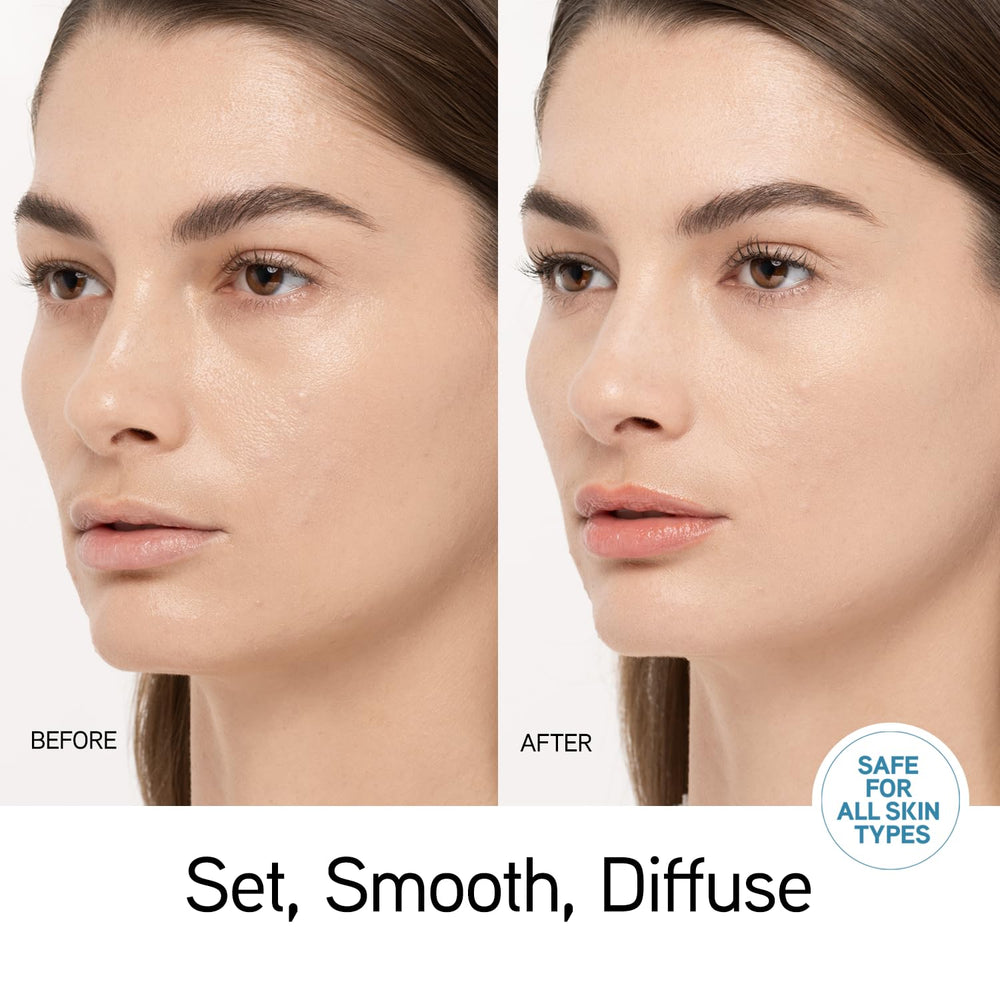 Physicians Formula applying cushion powder with puff for even coverage
