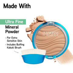 Physicians Formula powder texture close-up showing ultra-fine minerals benefit smooth natural finish