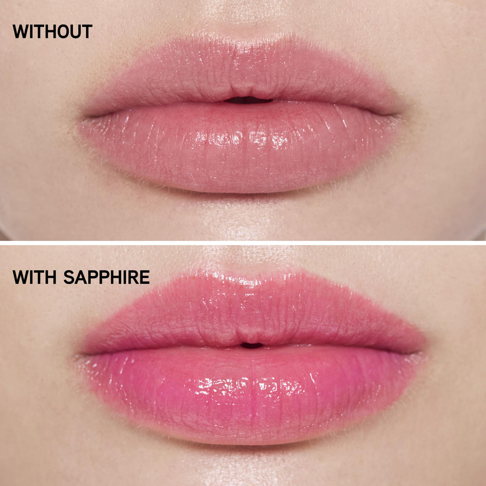 Physicians Formula Sapphire swatch on hand showing personalized pH tint and finish