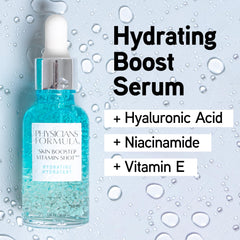 Physicians Formula serum applied on hand demonstrating quick-absorbing hydration