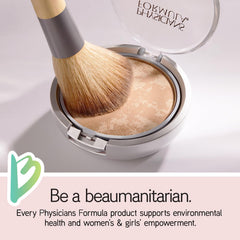 Physicians Formula compact held in hand showing true size and portability