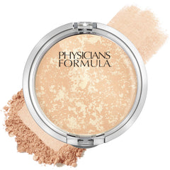 Physicians Formula compact front showing slim translucent packaging and benefit of portability
