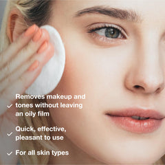 PHYTOMER Rosée Visage applied on cotton pad demonstrating efficient makeup removal and convenience
