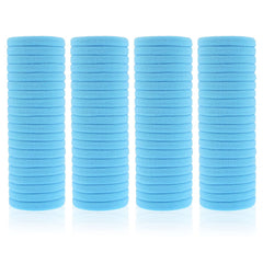 PIDOUDOU front pack of 100 light blue hair ties showing value pack convenience