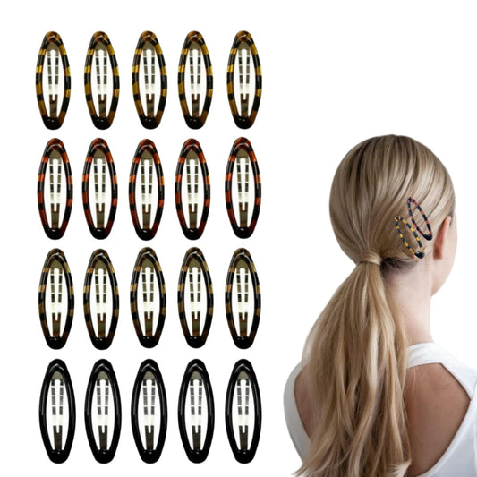 PIDOUDOU front view of 20-pack oval clips showing colors and packaging benefit neat storage