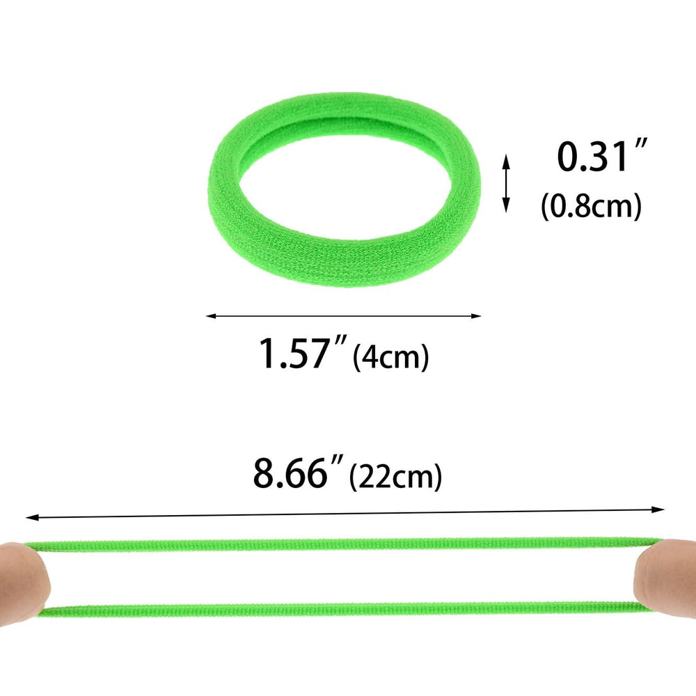 PIDOUDOU green hair ties stored in gym bag for convenient access