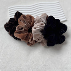 PIDOUDOU stacked scrunchies side view showing volume-boosting benefit