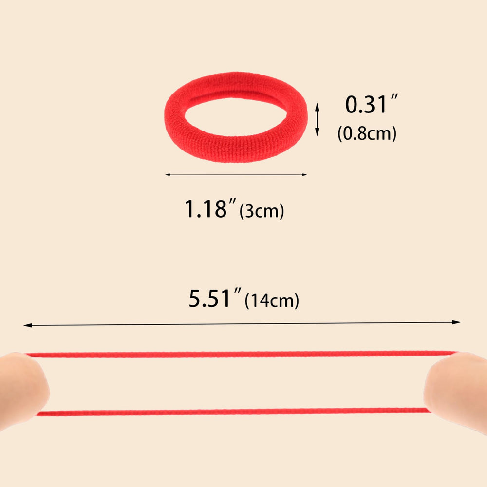 PIDOUDOU red hair tie securing a neat ponytail for no-pull benefit