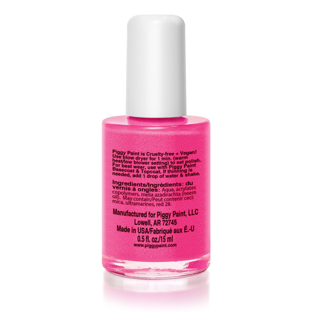 Piggy Paint brush and polish closeup showing easy application and smooth coverage