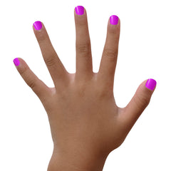 Piggy Paint Groovy Grape swatch on skin highlighting neon shimmer and durability