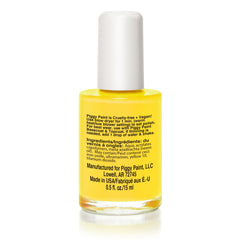 Piggy Paint brush stroke of yellow polish demonstrating smooth application and color payoff