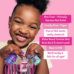 Piggy Paint texture close-up of dried Tutu Cool showing matte durable surface